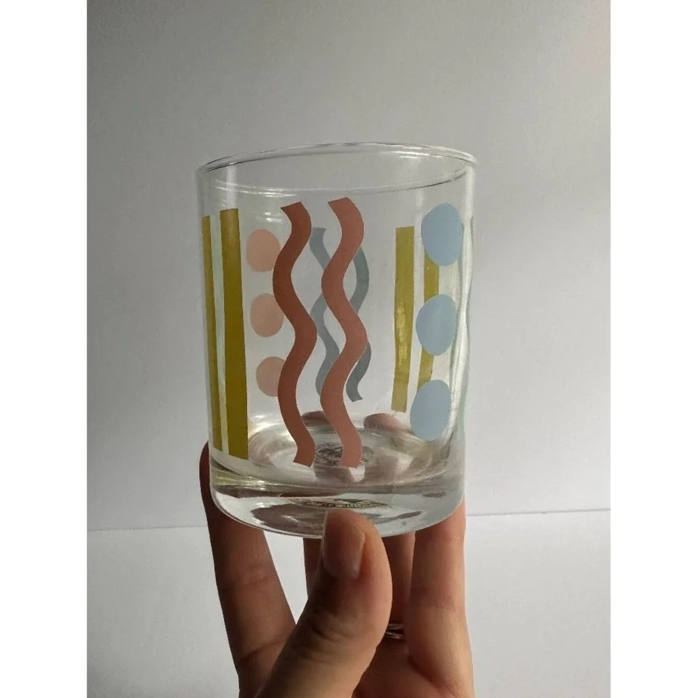 Vintage Pier 1 Imports Memphis-Style Rocks Glasses (Set of‎ 2)